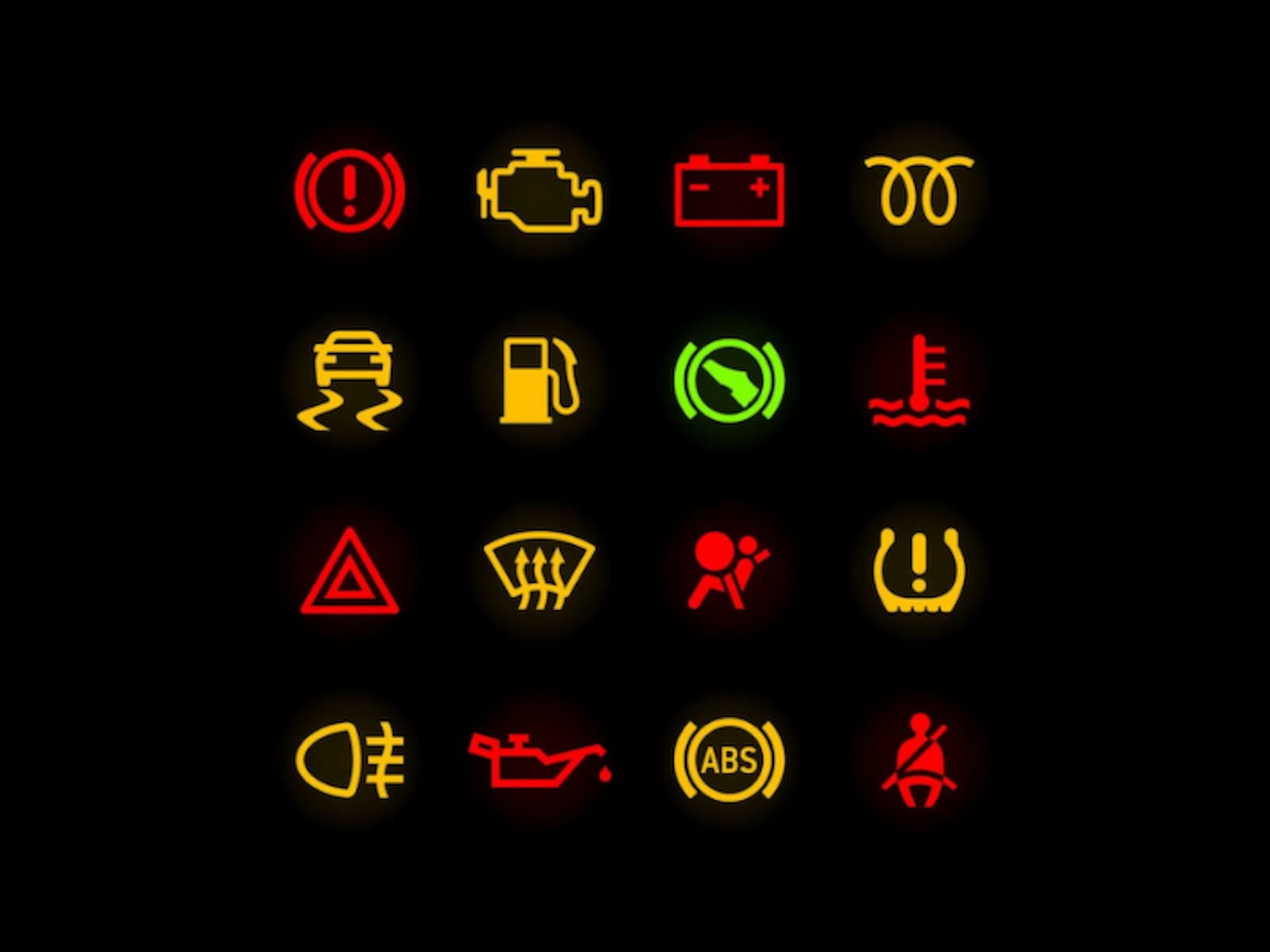Luzes do painel do carro
